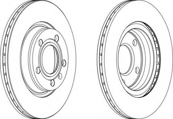 DDF1708 FERODO диск тормозной vw passat 96-00, audi a4 94-09, a8