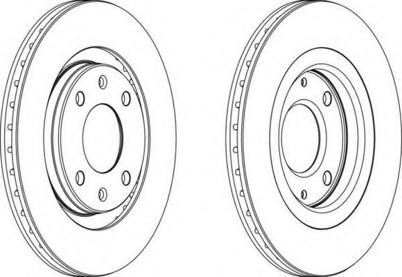DDF192 FERODO Диск тормозной 266x2.5 Peugeot Ferodo