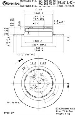 08A61240 BREMBO   Re MB CE-Cl  . 