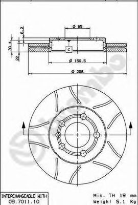 09701175 BREMBO Диск тормозной