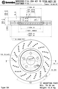 09A62131 BREMBO Диск тормозной