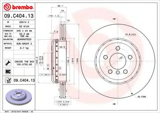 09C40413 BREMBO NULL