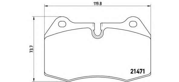 P06018 BREMBO тормозные колодки передние