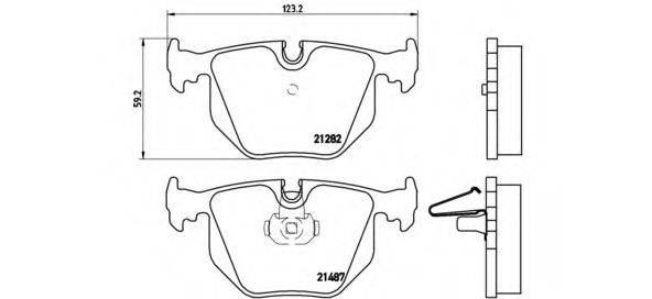 P06020 BREMBO Колодки тормозные BMW 7(E38)/X5(E53) 94-03 2.8-5.0 задн.