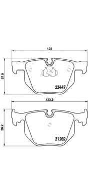 P06029 BREMBO колодки тормозные задние