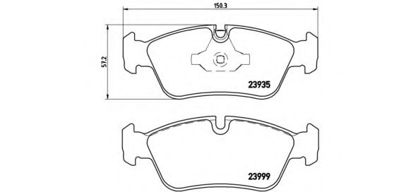 P06035 BREMBO Колодки торм.пер.