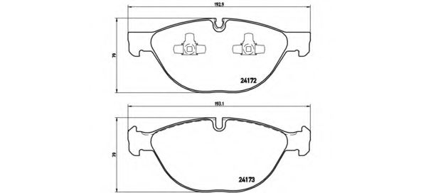 P06058 BREMBO Тормозные колодки (GDB1728)