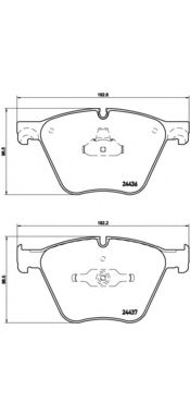 P06073 BREMBO Колодки тормозные p06073