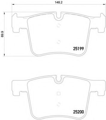 P06075 BREMBO Колодки тормозные p06075