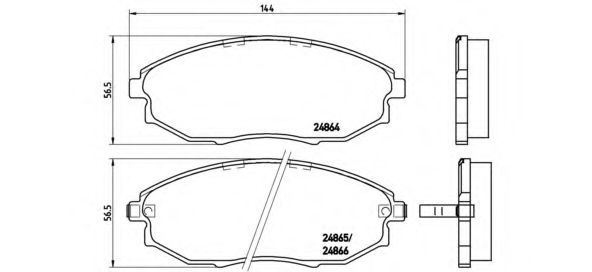 P10007 BREMBO колодки тормозные передние