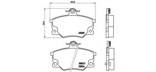 P23017 BREMBO колодки тормозные дисковые передн, alfa romeo: 145