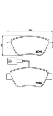 P23085 BREMBO колодки тормозные передние