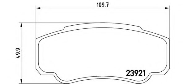 P23093 BREMBO колодки тормозные задние