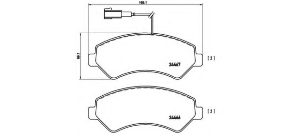 P23136 BREMBO Тормозные колодки