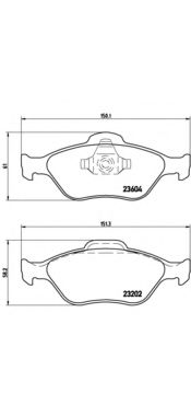 P24055 BREMBO Комплект тормозных колодок