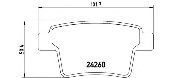 P24063 BREMBO Колодки тормозные