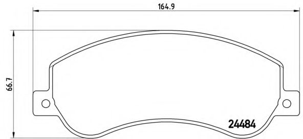 P24064 BREMBO Колодки торм.диск.пер. Ford Transit 06-