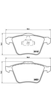 P24077 BREMBO Колодки тормозные