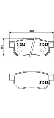 P28017 BREMBO КОЛОДКИ ТОРМОЗНЫЕ ДИСКОВЫЕ ПЕР.