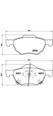 P28036 BREMBO Колодки тормозные HONDA ACCORD 03- перед.