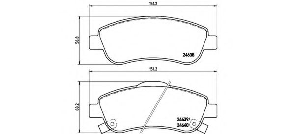 P28045 BREMBO Колодки тормозные HONDA CR-V 07- перед. с датч.