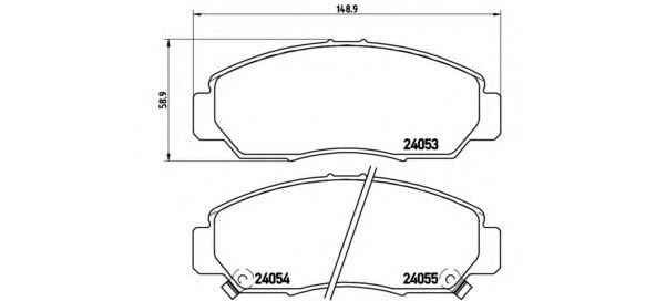 P28047 BREMBO комплект тормозных колодок передних