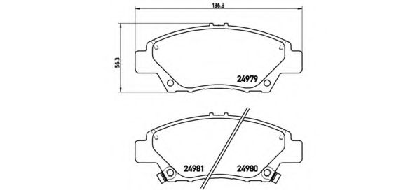 P28050 BREMBO P285 Тормозные колодки