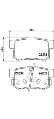 P28051 BREMBO Колодки тормозные P2851