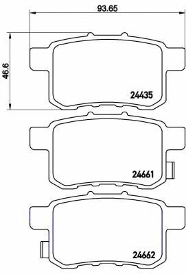 P28072 BREMBO колодки тормозные p28072