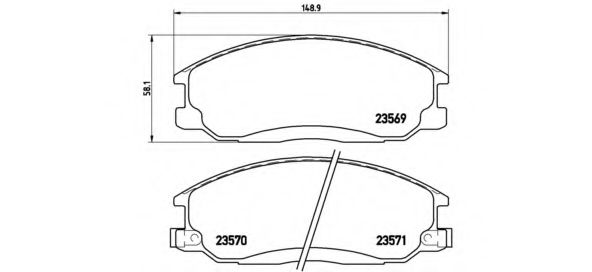 P30013 BREMBO Колодки торм.пер.