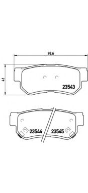 P30014 BREMBO Колодки тормозные HONDA ACCORD/CR-V/JAZZ/CIVIC 02- задн.