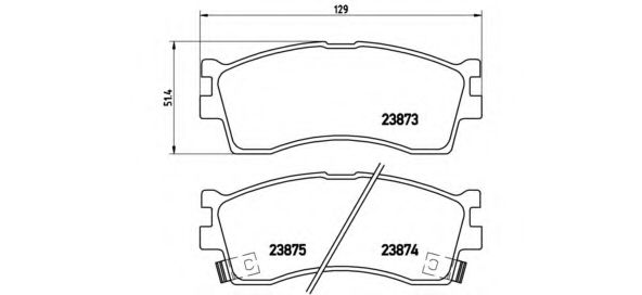 P30016 BREMBO комплект тормозных колодок передних