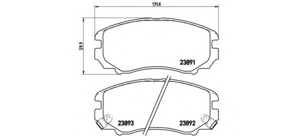 P30018 BREMBO Колодки тормозные HYUN/KIA SONATA/TUCSON/MAGENTIS/SPORTAGE 04- перед. с датч.