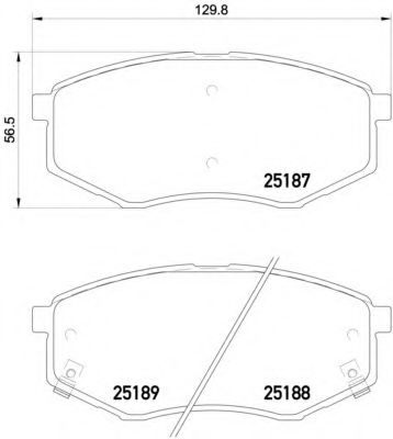 P30055 BREMBO p30055_колодки дисковые передние hyundai tucsonix35 2.02.42.0crdi 10>