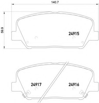 P30065 BREMBO Колодки тормозные p30065