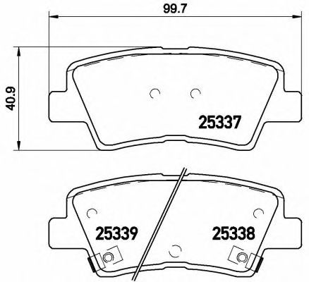 P30067 BREMBO Комплект тормозных колодок, дисковый тормоз