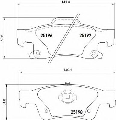 P37016 BREMBO p37016_колодки дисковые задние jeep grand cherokee 3.65.76.43.0crd 10>