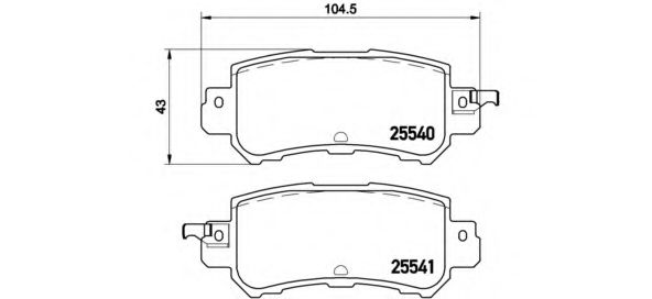 P49047 BREMBO Тормозные колодки дисковые