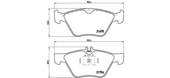 P50026 BREMBO Тормозные колодки 