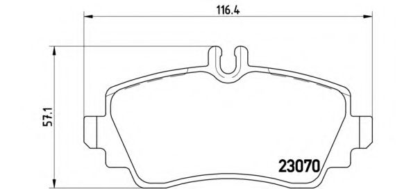 P50035 BREMBO тормозные колодки передние mb a-class (w168) 0797