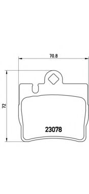 P50042 BREMBO Колодки торм.зад.