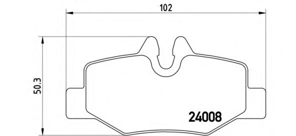 P50051 BREMBO Колодки торм.зад.