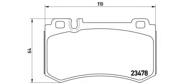 P50061 BREMBO Колодки тормозные MB W211/W220 99-08 5.5-6.3 задн.