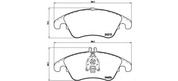 P50069 BREMBO Колодки тормозные MB W204/W212 07- перед. Спорт