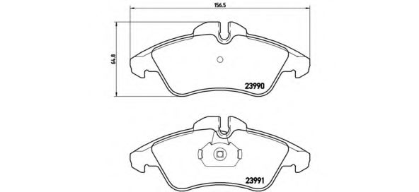 P50080 BREMBO Колодки тормозные MB/VW SPRINTER/VITO/LT -06 перед.