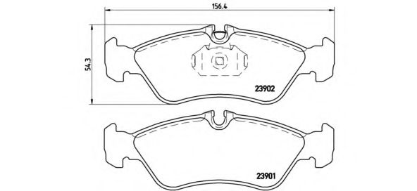 P50082 BREMBO Колодки тормозные задние дисковые