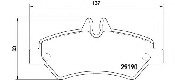 P50084 BREMBO P584 Тормозные колодки (GDB1697)