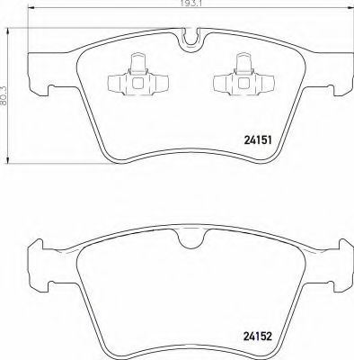 P50115 BREMBO Колодки передние