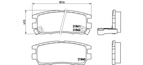 P54018 BREMBO тормозные колодки задние