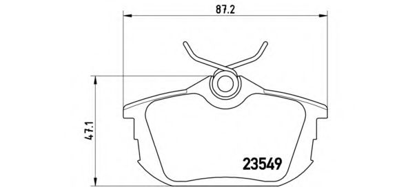 P54023 BREMBO колодки тормозные задние